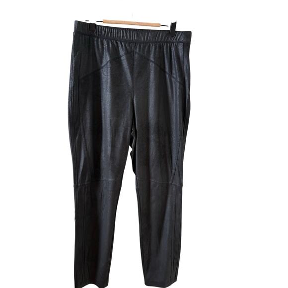 Free People Vegan Suede Skinny Pants Black Size L - Picture 2 of 8